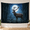B, variant on XaaKee Tapestry Wall Hanging, Mystical Deer And Full Moon In Enchanted Woods, High-Quality Polyester Wall Tapestry, 60x40Inch