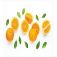 thumbnail image 3 of Ambesonne Summer Orange Duvet Cover Sets, Juicy Fresh Fruits, 2-King, White Green and Orange, 3 of 7