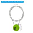 thumbnail image 2 of Uxcell Small Combination Lock 31.4 Inch, 1 Pack 3 Digit Padlock for Gym Locker, Green, 2 of 6