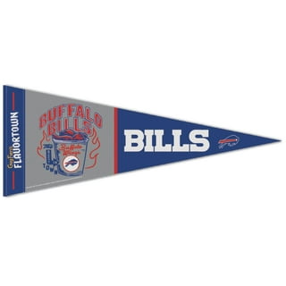 Buffalo Bills Patch Button Banner Flag with Tack Wall Pads - State