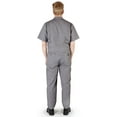 thumbnail image 2 of Natural Workwear Adult Unisex Mens Short Sleeve Coverall Grey XL - Runs 1 Size Small, 2 of 3