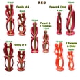 thumbnail image 4 of Stoneage Arts Family Love Parent with Child Bonding Sculpture, Ujamaa - Hand Carved in Kenya (Red inch, 8 Inch / 2 Parents & Child), 4 of 5