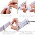 thumbnail image 3 of 5 Meters Coiled Curtain Track Bendable Ceiling Curved Curtain Track Flexible Ceiling Curtain Mount Soft Windows Curved Track with Plastic Curtain Hooks, Brackets, End Stop for Curtain Rail, 3 of 7