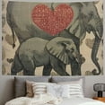 thumbnail image 2 of Orinice Elephants Heart Intricate Detail Tapestry Wall Hanging Unique Style for Home Wall Decor Art Living Room Bedroom Apartment Farmhouse Dorm, Father's Day Gift 60x50inch, 2 of 6