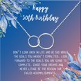 thumbnail image 2 of Anavia Happy 30st Birthday Gifts Stainless Steel Fashion Necklace Birthday Card Jewelry Gift for Her, Birthday Gift for Wife-[Silver Infinity Double Ring, Blue-Orange Gift Card], 2 of 3