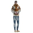 thumbnail image 3 of Leadingstar Halloween 3D Imprimé Tigre à Capuche Animal Cool à Manches Longues Pull à Capuche, 3 of 8