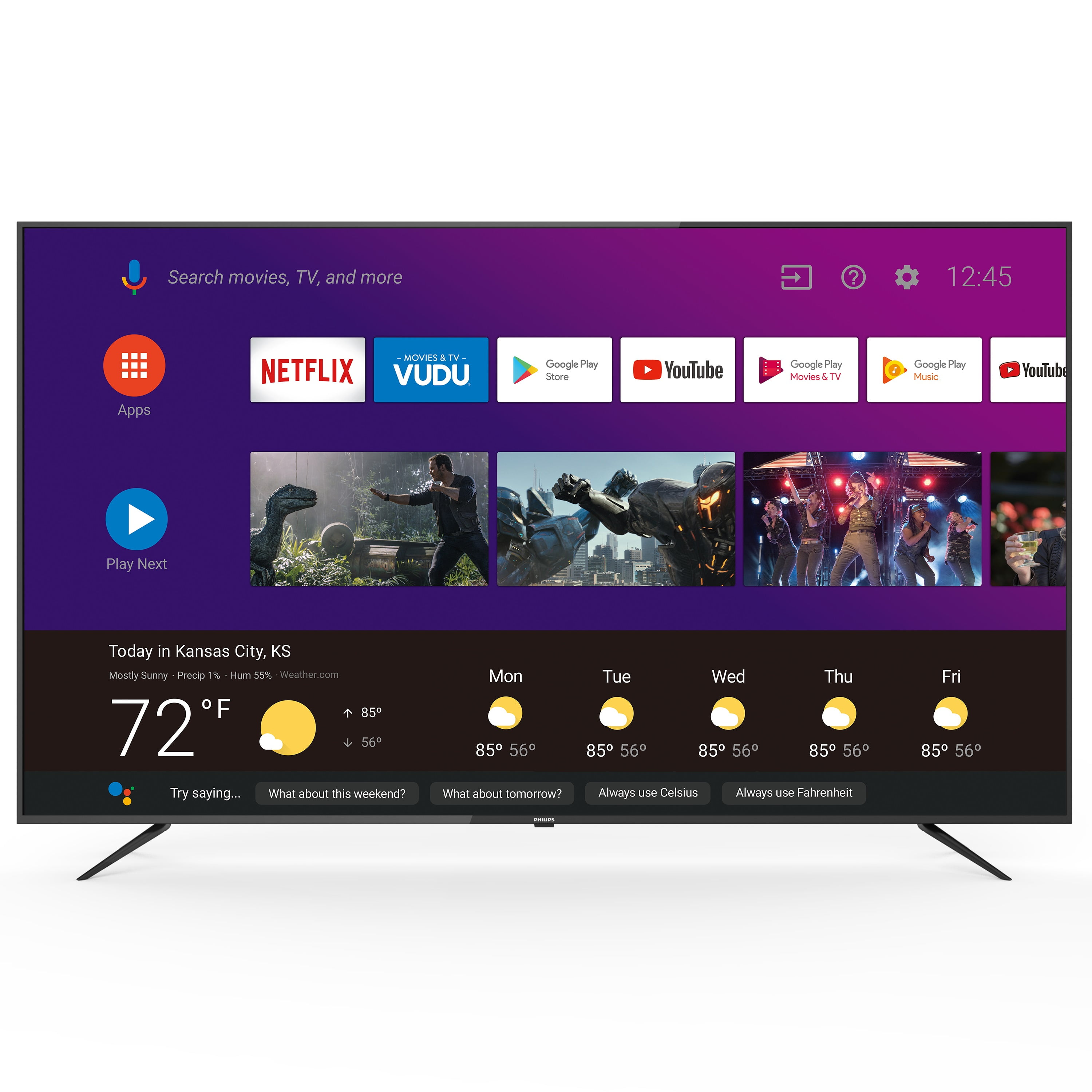 Oorzaak Automatisch Spreekwoord Philips 75" Class 4K Android Smart TV with Google Assistant - Walmart.com
