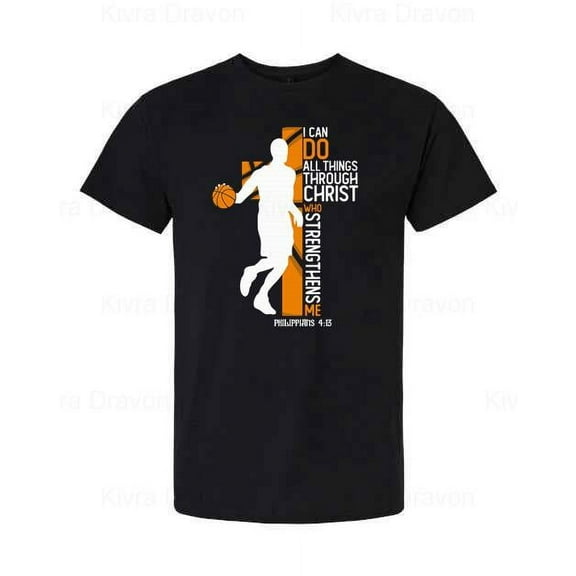 I Can Do All Things Through Jesus Basketball Faith Quote T-Shirt unisex up to 5XL