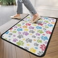 thumbnail image 4 of White Dog Paw Footprint Door Rugs,Washable Non Slip Door Mats Indoor,Decorative Door Mats,Entry Mat Indoor for Entrance,Bedroom,Kitchen,Bathroom,30"x17", 4 of 6