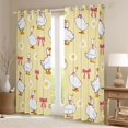 thumbnail image 2 of Manfei Kawaii Duck Black Out Curtains for Kids Girls Boys,Cute Animal Bowknot Curtains Pack of 2 (42x63 Each),Luxury Bedroom Decor, 2 of 6
