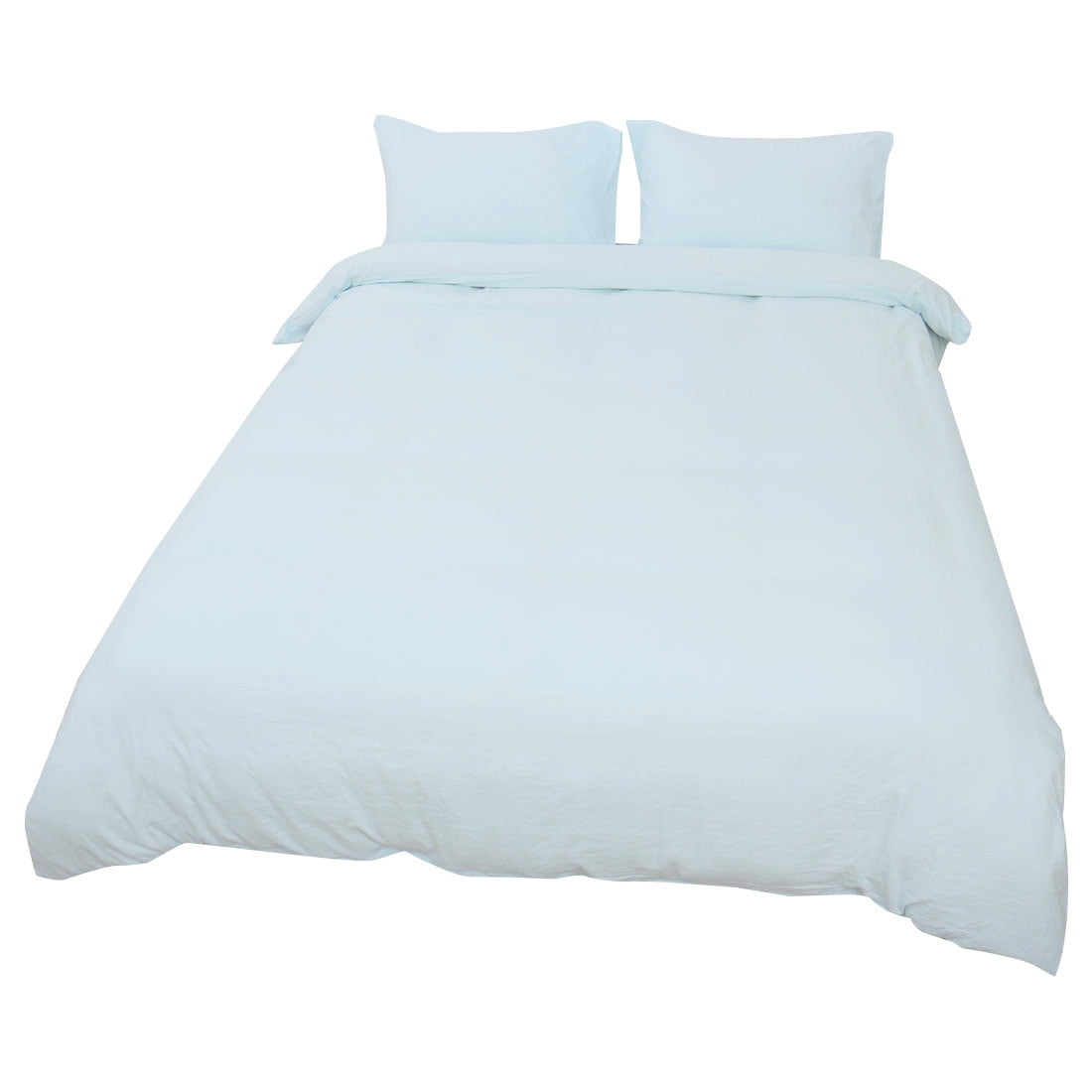 Washed Cotton Duvet Cover Sets Zipper Closure Bedding Set 4 2