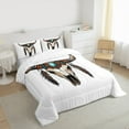 thumbnail image 3 of Homewish Rustic Boho Tribal Bedding Comforter Set,Western Bull Skull Twin Comforter Sets,Bohemian Style Bedding Set For Boys,Breathable Home Decor Reversible,2 Pieces, 3 of 8
