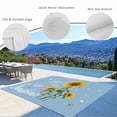 thumbnail image 3 of Light Blue Sunshine Sunflower Outdoor Rug for Patio/Deck/Porch, Non-Slip Large Area Rug 3 x 5 Ft, Pastoral Bees Farmhouse Floral Indoor Outdoor Rugs Washable Area Rugs, Camping Rug Carpet Runner, 3 of 8