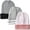 Ballerina/Mauvelous/Granite Heather/Black/Heather/Heather-White Stripe, variant on Baby Rib Cap (Pack of 3)