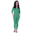 thumbnail image 1 of Moomaya Ensemble de Nuit Uni pour Femmes avec Pyjama en Coton Tenue de Nuit 2 Pcs Chemises de Nuit, 1 of 5