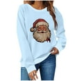 thumbnail image 1 of Chandails de Noël pour Femmes Mode de Noël pour Femmes T-Shirt à Manches Longues et Col Rond avec Coupe Ample et Design de Chandail Sans Capuche pour Femmes, 1 of 4