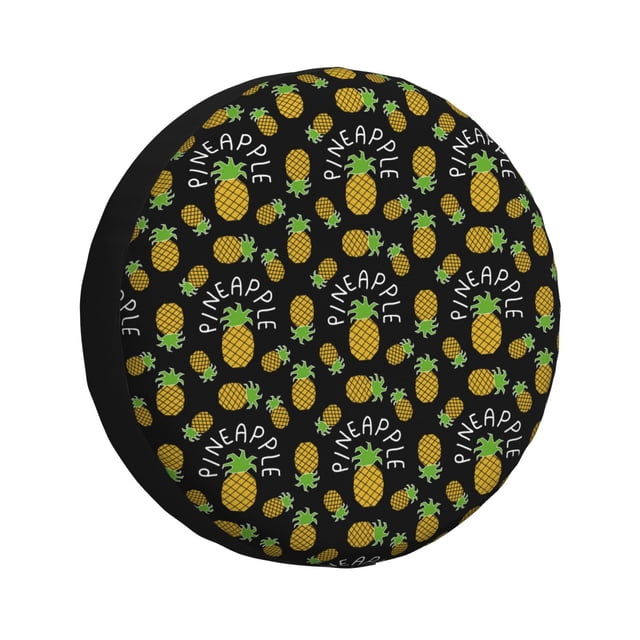 Fotbe Pineapple Funda de Llanta de Repuesto con Estampado, Engrosada, Ajuste Universal para Jeep, Remolque, RV, SUV, Camión-14 inch