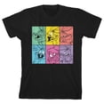 thumbnail image 6 of Looney Tunes Bugs Bunny Boxed-In Colored Character Art Crew Neck Short Sleeve Toddler Boy's Black T-shirt-4T, 6 of 7