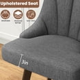 thumbnail image 5 of LainTene 24" Counter Height Swivel Bar Stools Set of 2, Fabric Upholstered Counter Barstools with Solid Wood Legs and Backs for Kitchen Island, Home Bar, 5 of 8