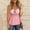 Pink, variant on SNKSDGM Female Spaghetti Strap Tank Top with Built in Bra Plus Size Womens Tank Tops Pack Ribbed Womens Sexy Cool V Neck Sleeveless Solid Breathable Vest Hollow Open Back Tie Camisole Tops M