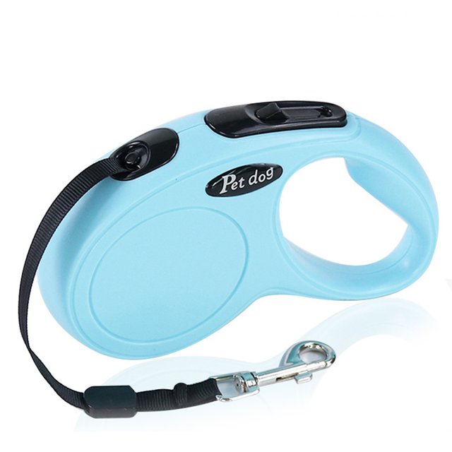 CAROOTU Pet Leash Retractable Dog Leash Portable Hand-Held Soft Polyester Rope for Outdoor Dogs Pets