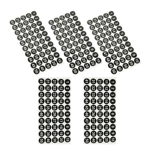 Black Number Stickers for Decor Self Adhesive and Detachable Easy to Use on Clothes and Crafts 5