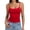 Red, variant on Women's Basic Double Lined Scoop Neck Tank Tops Adjustable Cami Tank Summer Sleeveless Tops Blue S