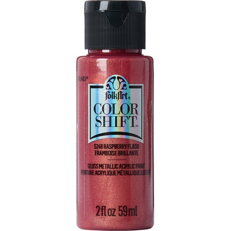 UPC: 0028995052484 | FolkArt Color Shift Acrylic Craft Paint Gloss Finish Raspberry Flash 2 fl oz
