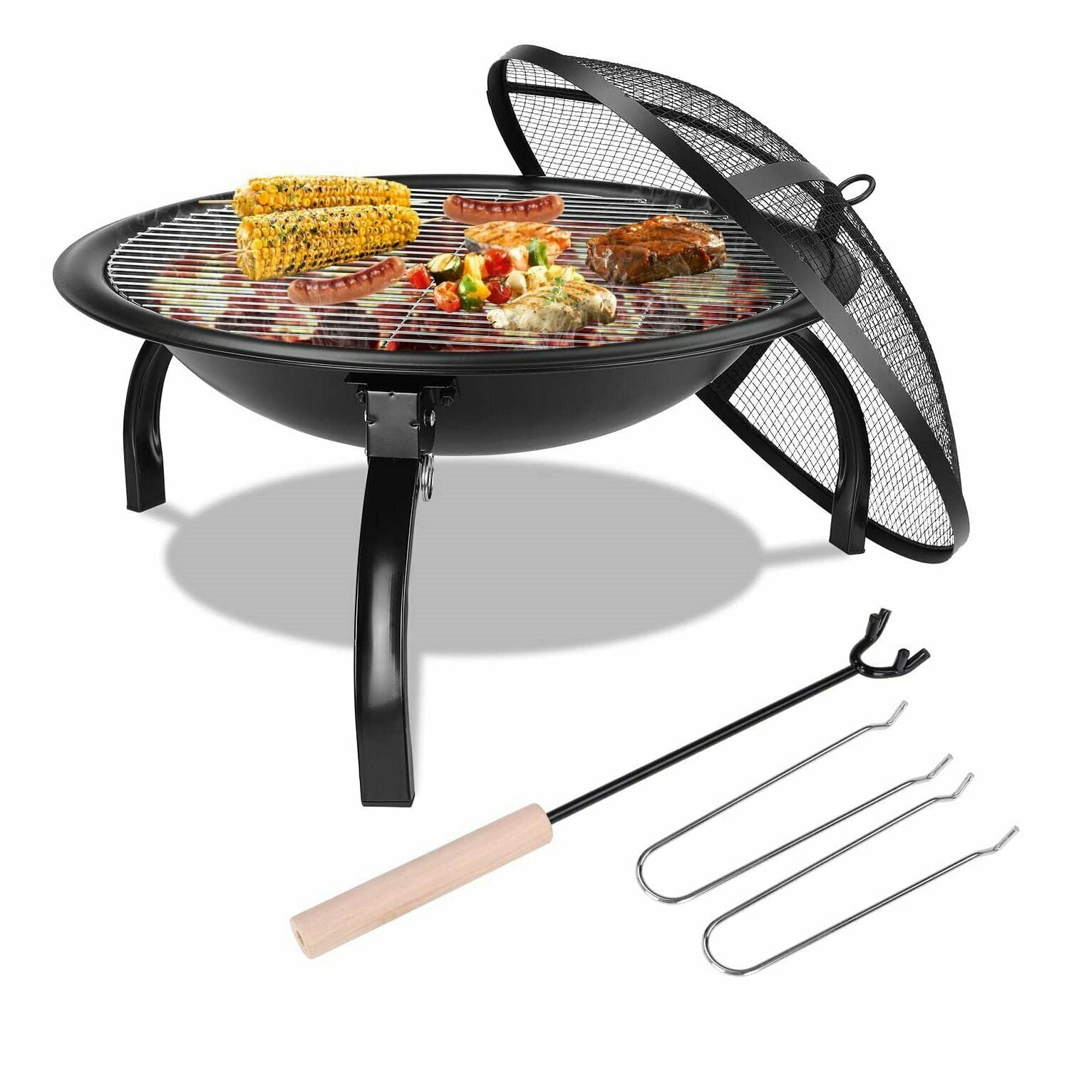 D Tools Backyard Outdoor Fire Pit, Fire Pit Roasting Tools