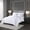 Grey+White, variant on Witaxima Full/Queen 5-Piece Embroidered Comforter Set, 500TC Cotton Sateen Bedding with Zipper Closure & Corner Ties, Hypoallergenic White