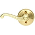 thumbnail image 3 of Schlage F170 FLA 605 LH Left Handed Flair Door Lever, One Sided Non-Turning Dummy Door Handle, Bright Brass C63, 3 of 3