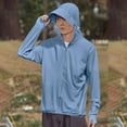 thumbnail image 2 of hotojiny Men's UPF 50+ Light Jacket Full Zip Sun Protection Fishing Hoodie Long Sleeve Breathable Sun Shirts for Big and Tall, 2 of 7