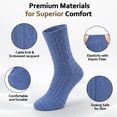 thumbnail image 5 of Loritta Secret Womens Crew Cotton Knit Socks Casual Breathable Ladies Socks 7 Pairs,  Size 7-9, 5 of 6