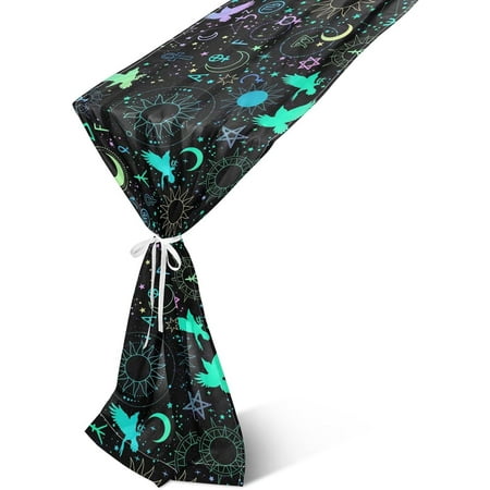 

Hyjoy Table Runner Magical Alchemical Symbols Machine Washable Non-Slip Farmhouse Table Runners for Dinner Party Holidays Home Decor 13 x 90 Inch