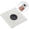 thumbnail image 3 of Placa de cubierta de tomacorriente en blanco de acero inoxidable, placas de pared decorativas, cubiertas eléctricas con tornillos para interruptores y tomacorrientes no utilizados, 3 of 6