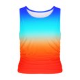 thumbnail image 2 of fatyb Womens Ruched Tank Tops Slim Crewneck Sleeveless Shirts Fashion Printed Going out Blouses, 2 of 4