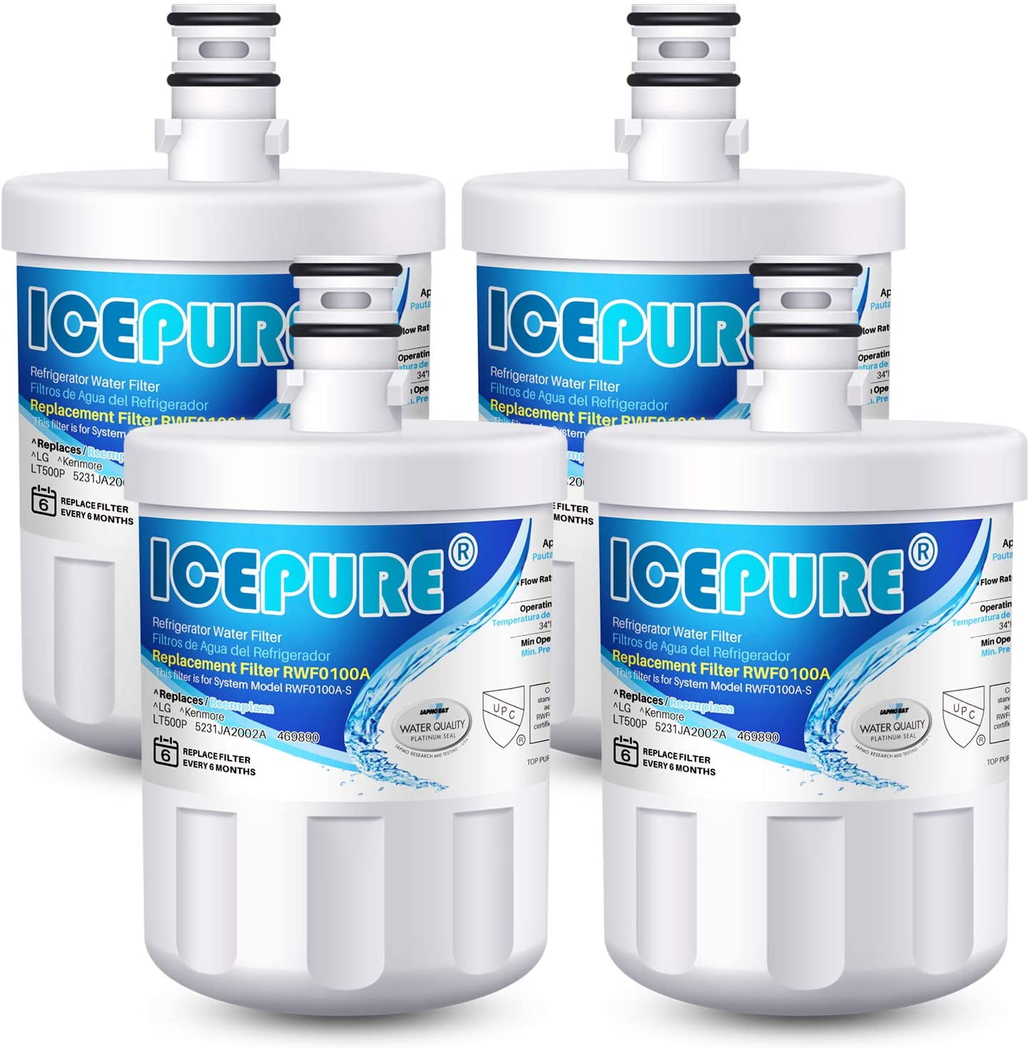ICEPURE 5231JA2002A Refrigerator Water Filter,Replacement for LG LT500P