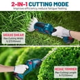 thumbnail image 2 of SPBTAR Cordless Hedge Trimmer, 2 in 1 Cordless Grass Shear & Shrubbery Trimmer, Lightweight Garden Tools with 2 Rechargeable Batteries & Charger for Hedge Cutting, Garden, Yards, Lawns, 2 of 8