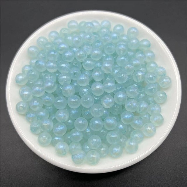 6mm 8mm 10mm Acrylic Spacer Beads Mermaid Round Shape Beads For Jewelry Making DIY Charms Bracelets Necklac Accessories