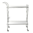 thumbnail image 4 of SAFAVIEH Lucretius 2-Tier Bar Cart with Handle and Casters, Silver/Mirror, 4 of 7