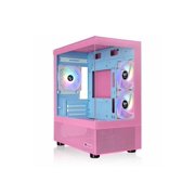 Thermaltake View 170 TG ARGB Bubble Pink Micro Chassis - Micro Tower - Bubble Pink - Tempered Glass, SPCC - 3 x Bay - 3 ? 120mm Fan(s) Installed - Micro ATX, Mini ITX Motherboard Supported - 2 x Fa...
