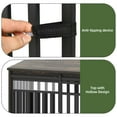 thumbnail image 6 of Uforic 55'' W Double Dog Crate Furniture With Sliding Barn Doors & Bowl,Indoor Furniture Style Wooden Large Dog Kennel, 6 of 8