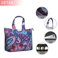 thumbnail image 2 of Blue Pioneer Flower and Paisley Pattern Travel Tote Bags for Women Carry On,Large Weekender Bags for Women Travel,Multi Functional Duffle Bag for Work,Shopping,Sports, 2 of 5