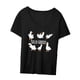 thumbnail image 3 of Camiseta de Mujer Sunnimix Estampado de Ganso Casual Cuello Redondo XXL, 3 of 8