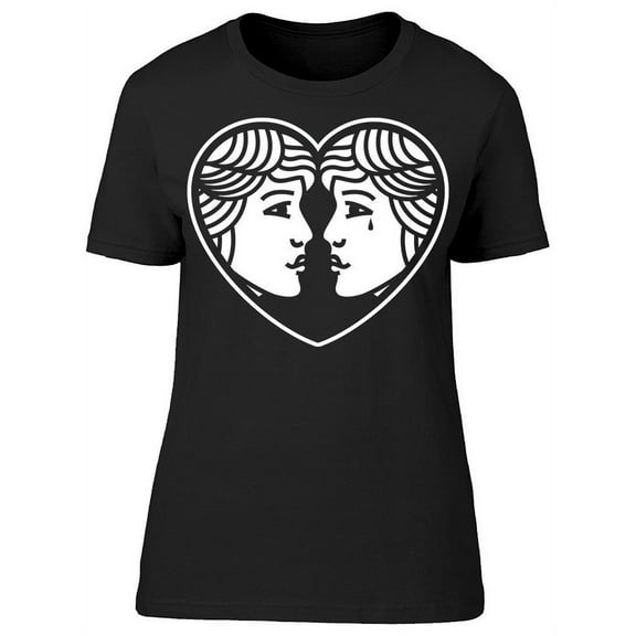 Heart Shape, Couple. Tear Drop T-Shirt Women -Image by Shutterstock, Female x-Large