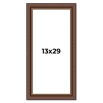 13x29 Copper and Brown Real Wood Picture Frame Width 2 inches | Interior Frame Depth 0.5 inches |