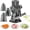 Gray, variant on PETGLE Cheese Grater Rotary Cheese Grater,Versatile Cheese Shredder,Blades for Shredding, Grating, Slicing,Cheese Shredder with Suction Base and Cleaning Brush Kitchen Gift(white)