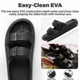 thumbnail image 4 of BERANMEY Double Buckle Adjustable Slides Sandals for Women and Men Casual Pillow Slippers for Women EVA Flat Slides Sandals, 4 of 9