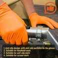 thumbnail image 3 of 100 pcs Heavy Duty Mechanic Nitrile Black/Orange/Green Disposable 8 MIL Diamond Gloves, 3 of 7