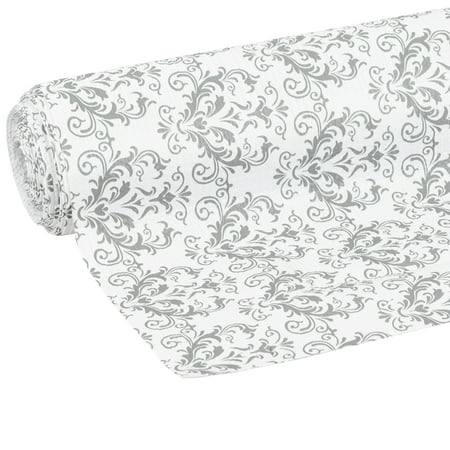 EasyLiner Smooth Top 20 in. x 18 ft. Shelf Liner  Grey Damask